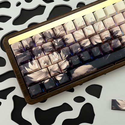 Chrysanthemum Side Backlit Cherry Profile Double shot Dye-Sub PBT Keycaps
