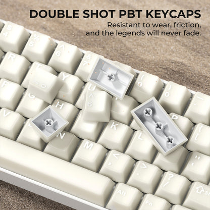 White Frost Jade Cherry PBT Keycaps