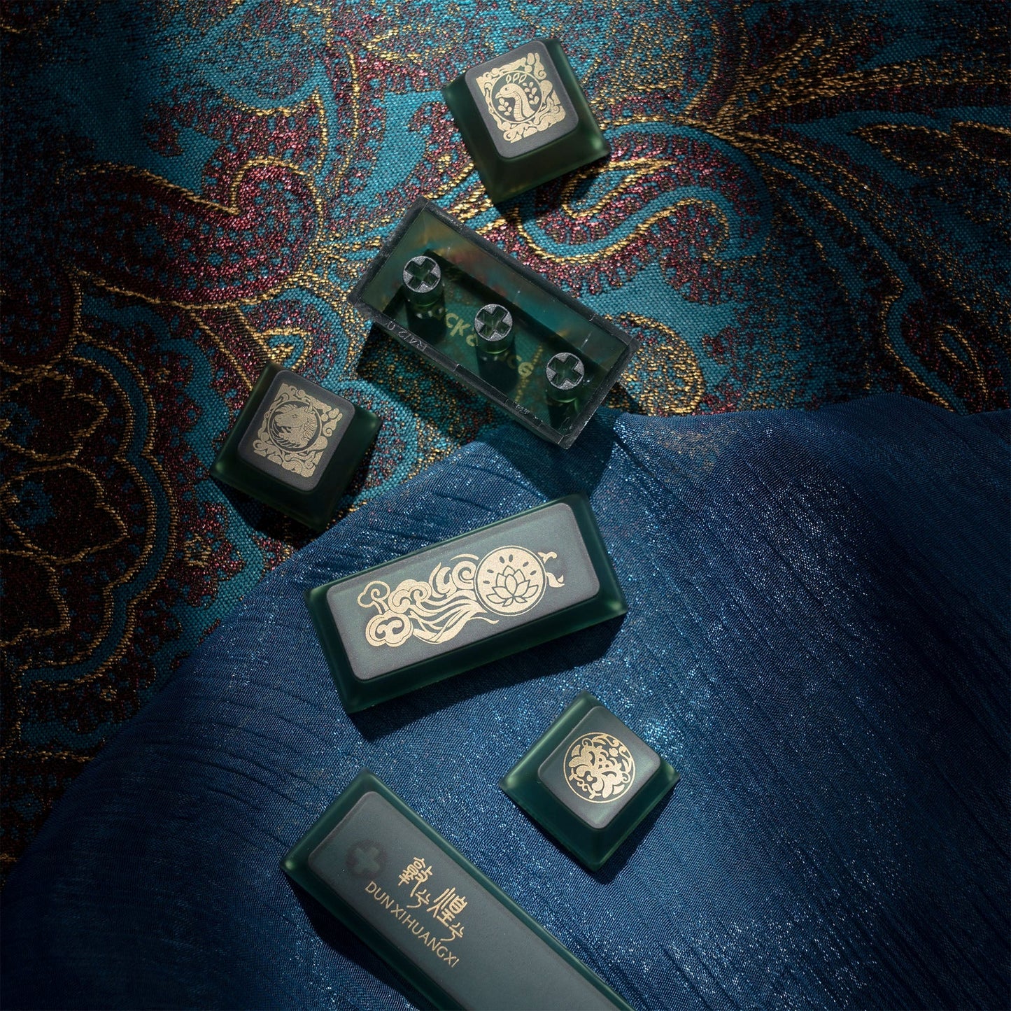 Premium Silk Road Sanctuary Cherry PBT Keycaps