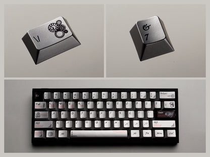 PREMIUM Time Metallic Coated Chery PBT Keycap Set