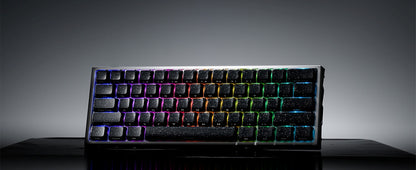 XVX Starry Sparkle Finish Black Crystal Premium MDA Keycaps