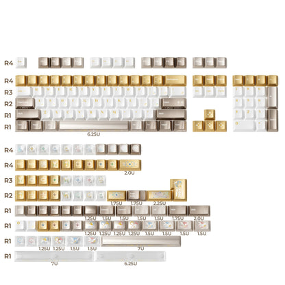 XVX Stained Glass Cherry Profile PBT+PC 181-Key Keycap Set