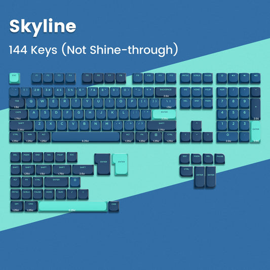 Skyline XVX Low Profile Double Shot PBT Keycaps(Bag Packaging)