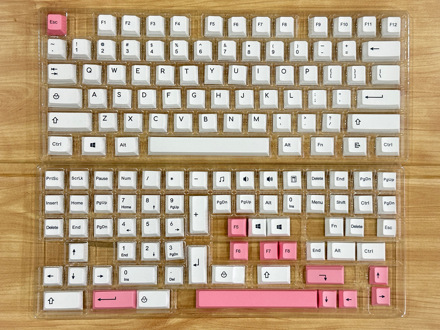 BOW With Pink Addon Cherry PBT Keycaps