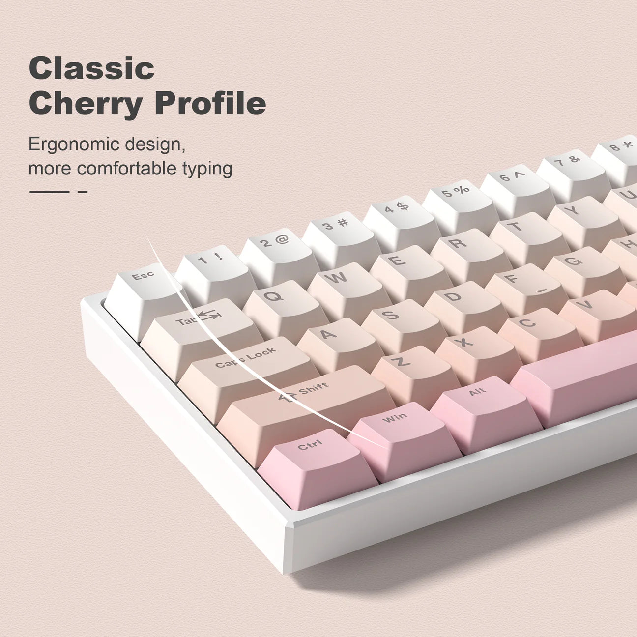 Sakura Gradient Backlit Cherry Profile Double Shot PBT Keycap