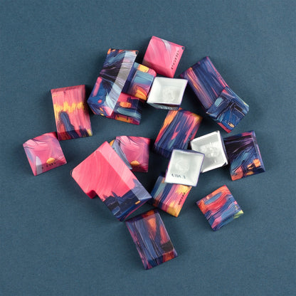 Purple Sky Starry Night Side Backlit Cherry PBT Keycaps