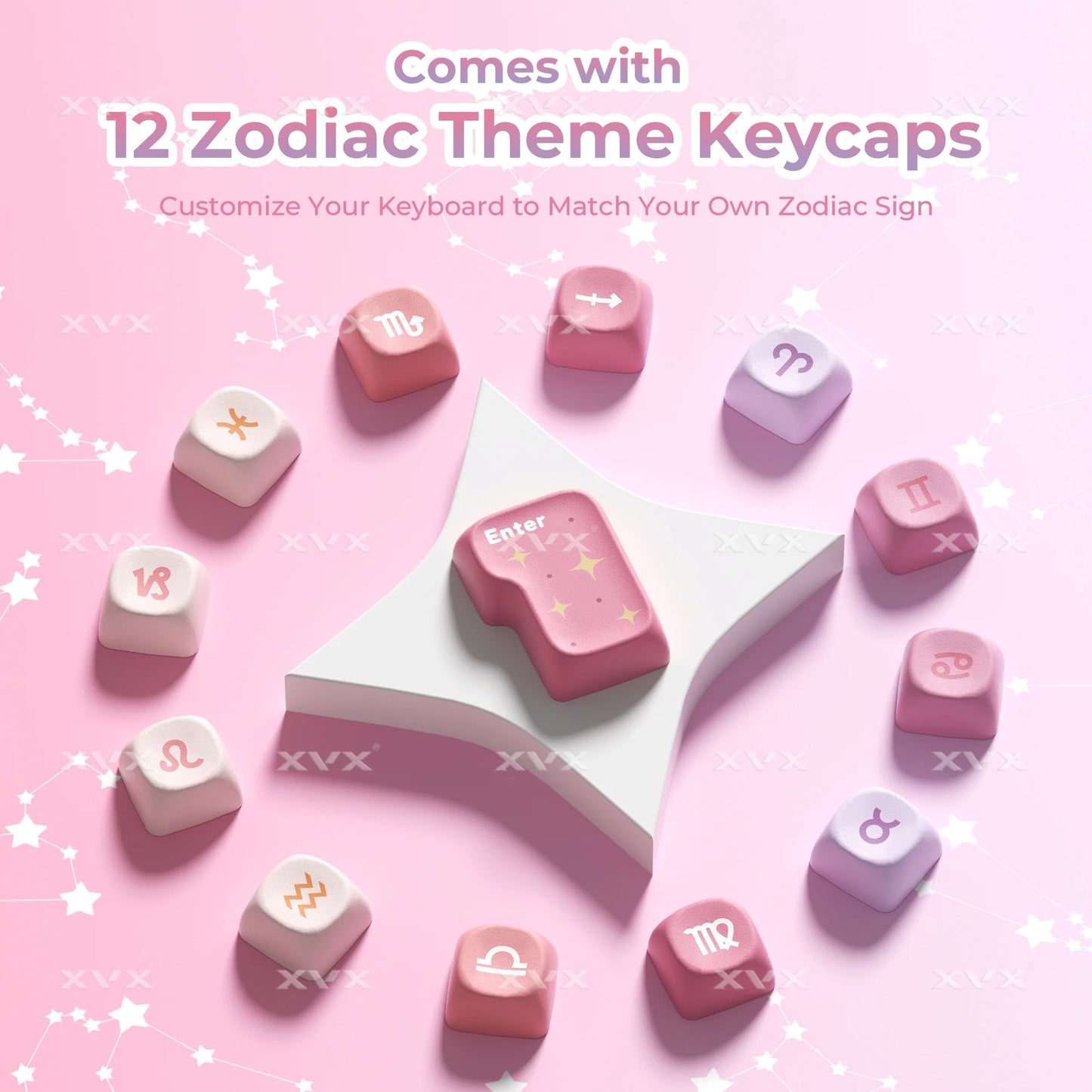 Neon Spectrum Moa PBT Keycaps