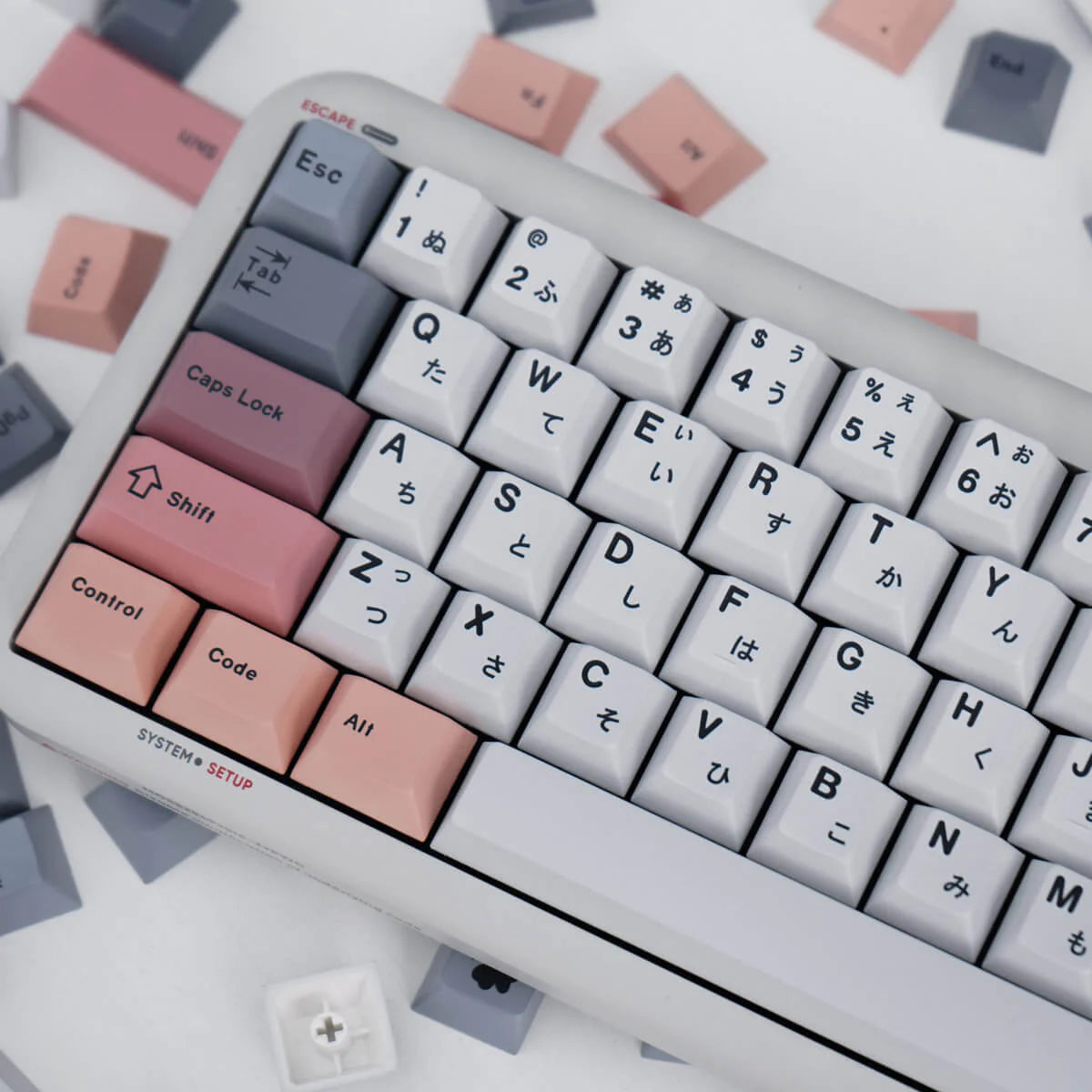 Akira Minimalist Japanese Cherry PBT Keycaps