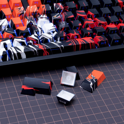 Bleach: Ichigo Kurosaki Side Backlit Cherry Doubleshot PBT Keycaps