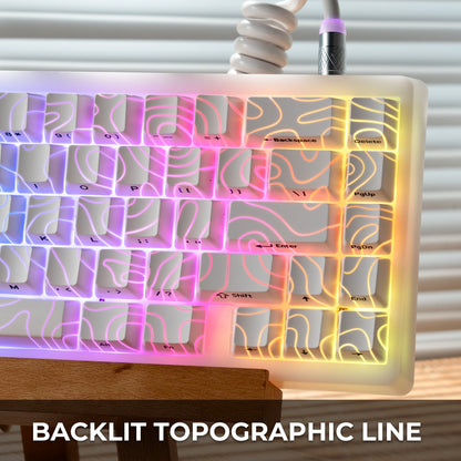 Topographic Pattern Backlit OEM PBT Keycap