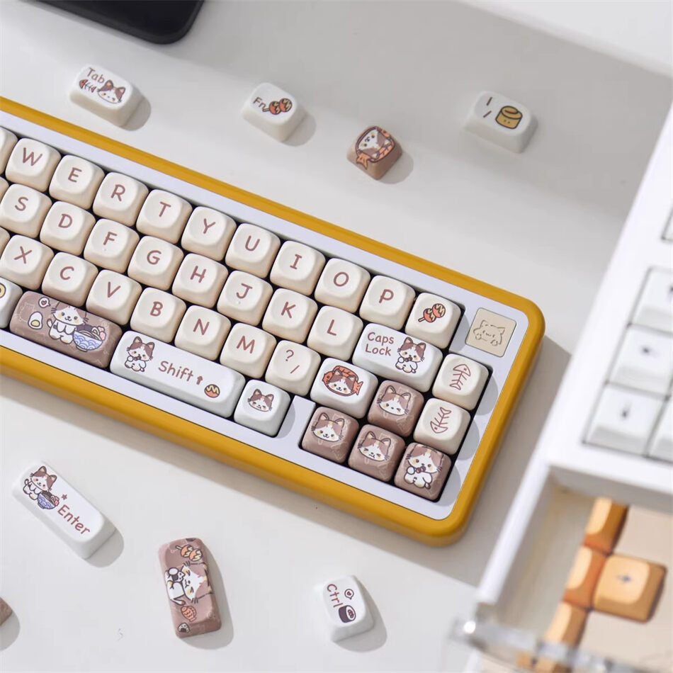 Sushi Kitty Meow Moa PBT Keycaps