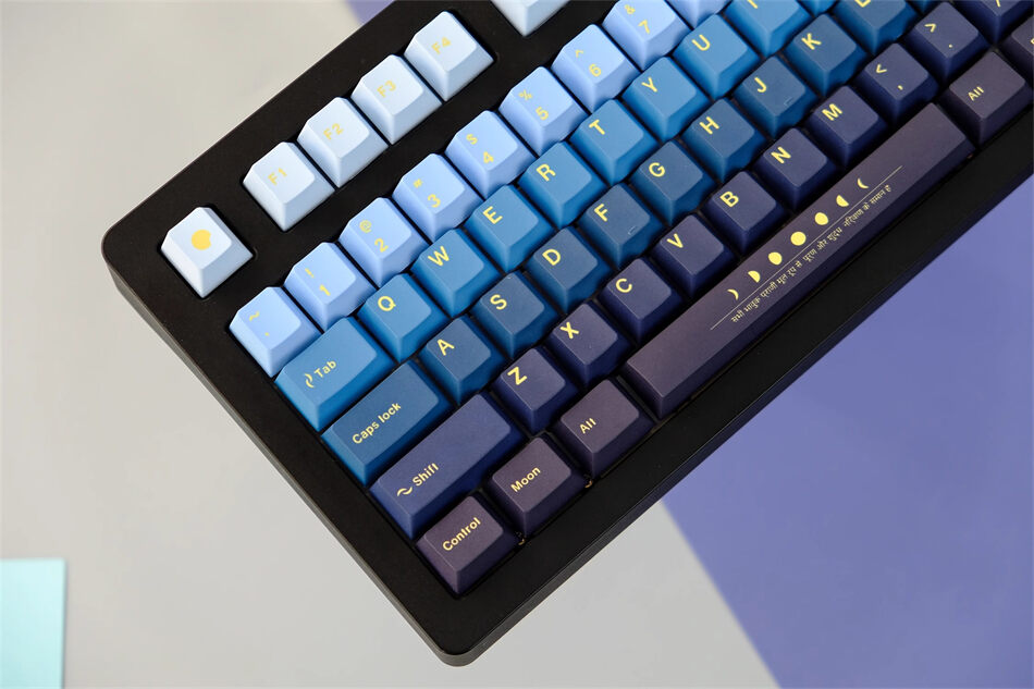 Moonrise Cherry PBT Clone Keycaps Sanskrit Encryption