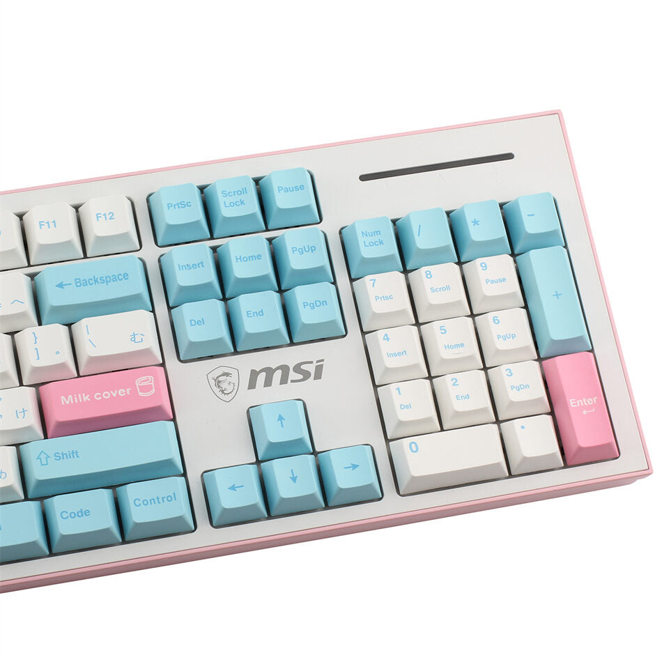 Milk Cap Japanese Cherry PBT Keycaps