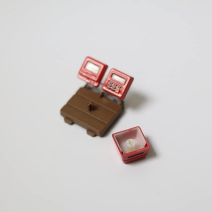 Retro Mini Gaming Pad Artisan Keycap With 3 Panels & 6 Cards Red White
