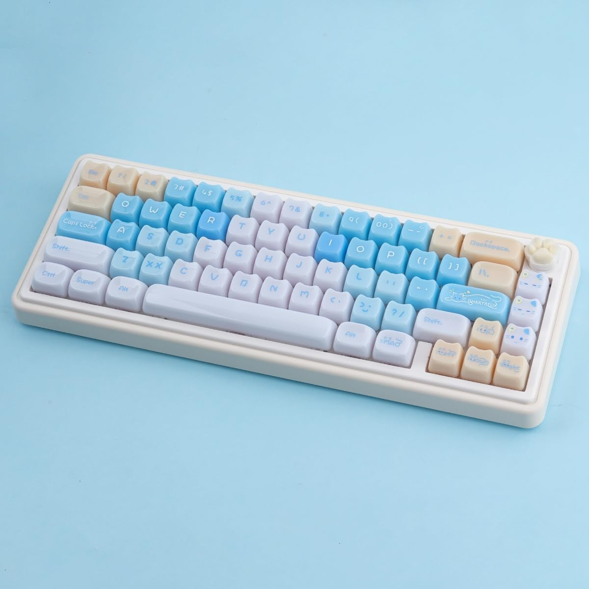 Jade Sea Salt Cat Keycaps