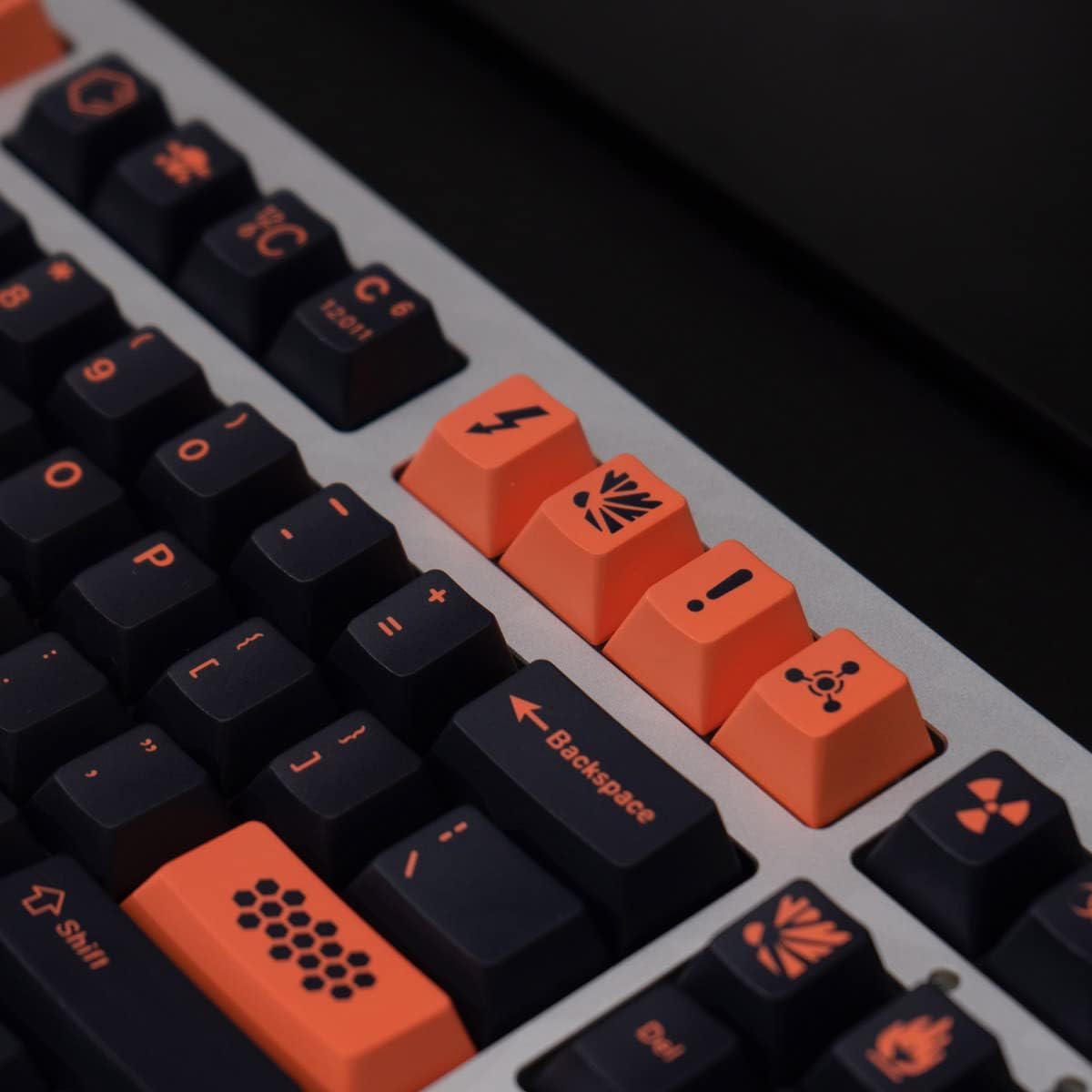 Dark Carbon Cherry PBT Keycaps