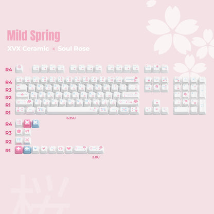 XVX Mild Spring Full Ceramic Cherry Profile 120-Key Full Set