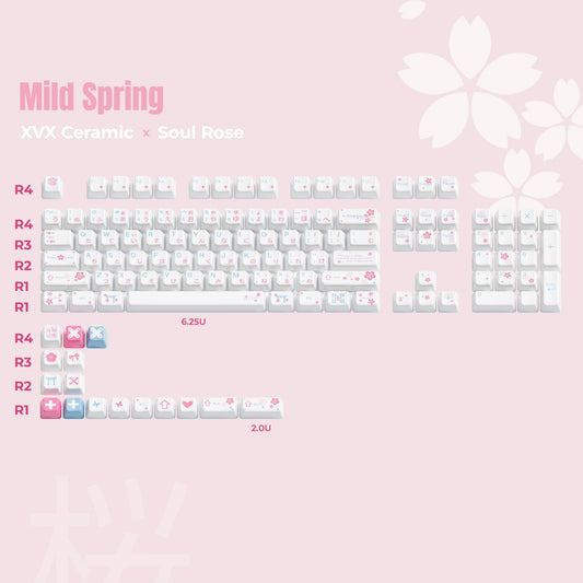 XVX Mild Spring Full Ceramic Cherry Profile 120-Key Full Set