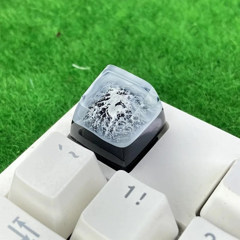 Resin SA Profile Artisan Keycaps Sakura Mount Fuji / Volcanic Cloud