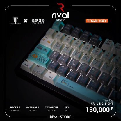 Kaiju No.Eight Keycaps Side Backlit Dual Legends PBT Keycaps with Keycap Storage Box
