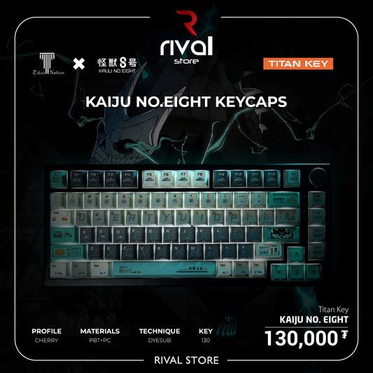 Kaiju No.Eight Keycaps Side Backlit Dual Legends PBT Keycaps with Keycap Storage Box