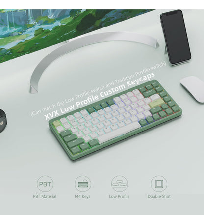 Low Profile XVX Spring Breeze Doubleshot Keycaps