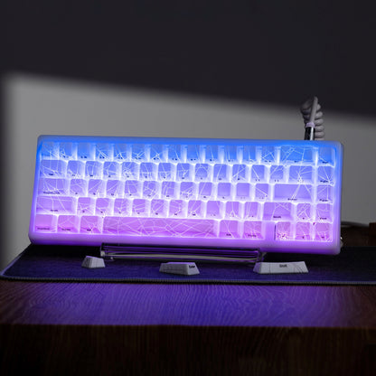 PREMIUM SPIDER WEB White Backlit Version Pattern OEM Profile IMD-Tech Keycap Set