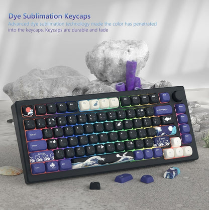 MOA Great Wave Of Kanagawa Japanese PBT Keycaps
