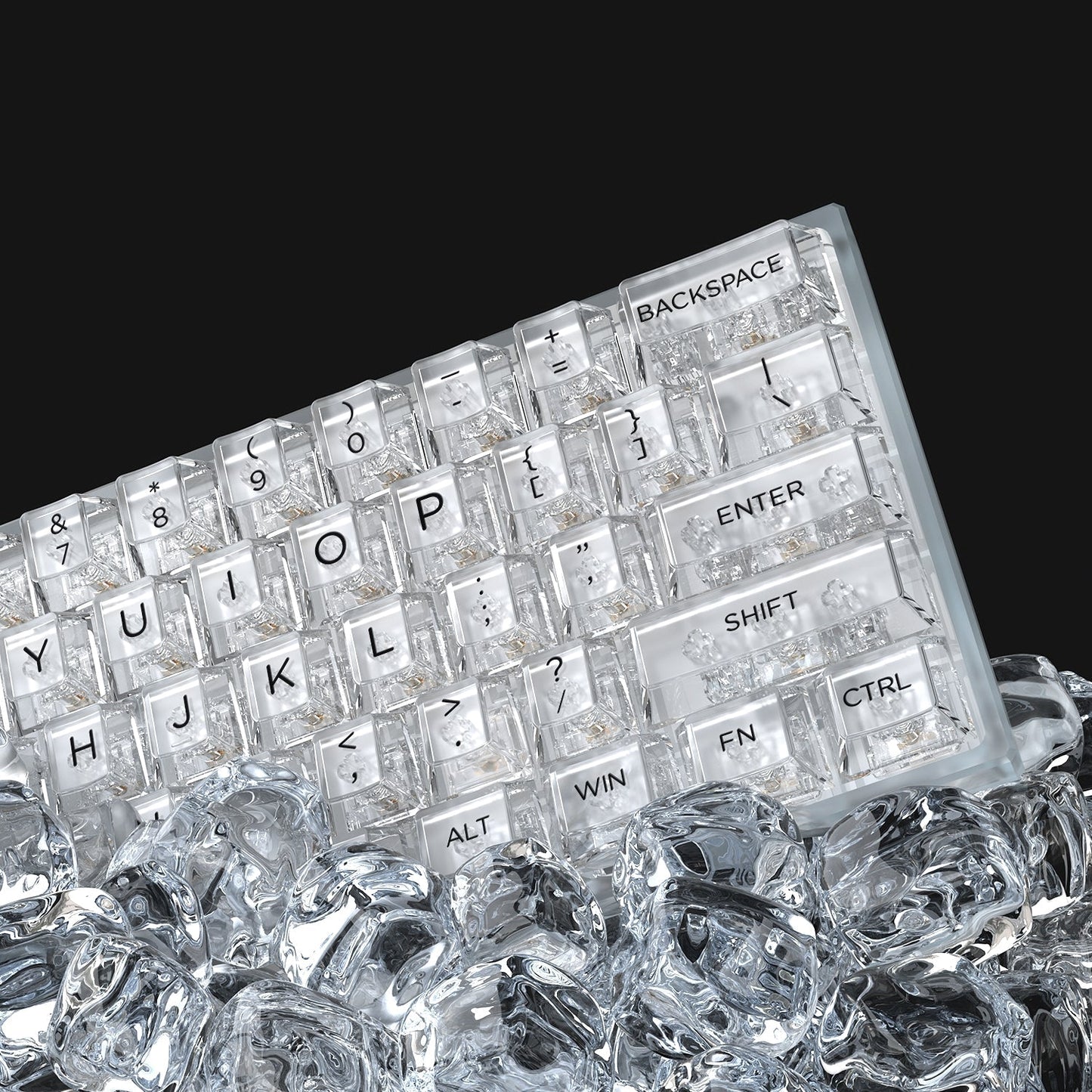 Clear Translucent Cherry Profile Keycap Full Set 140 Keys Mac Compatible