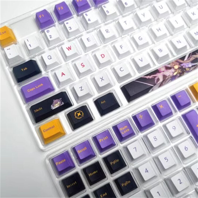 Keqing Genshin Impact Cherry PBT Keycaps