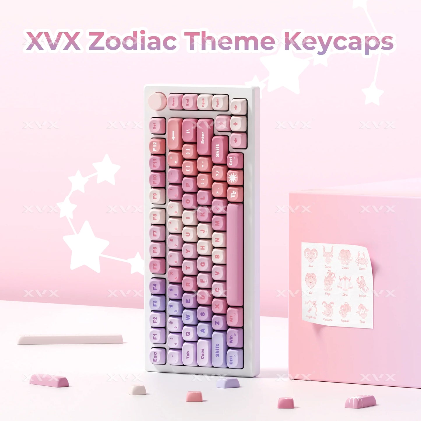 Neon Spectrum Moa PBT Keycaps