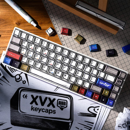 XVX Manga Theme Graffiti Cherry PBT Keycaps