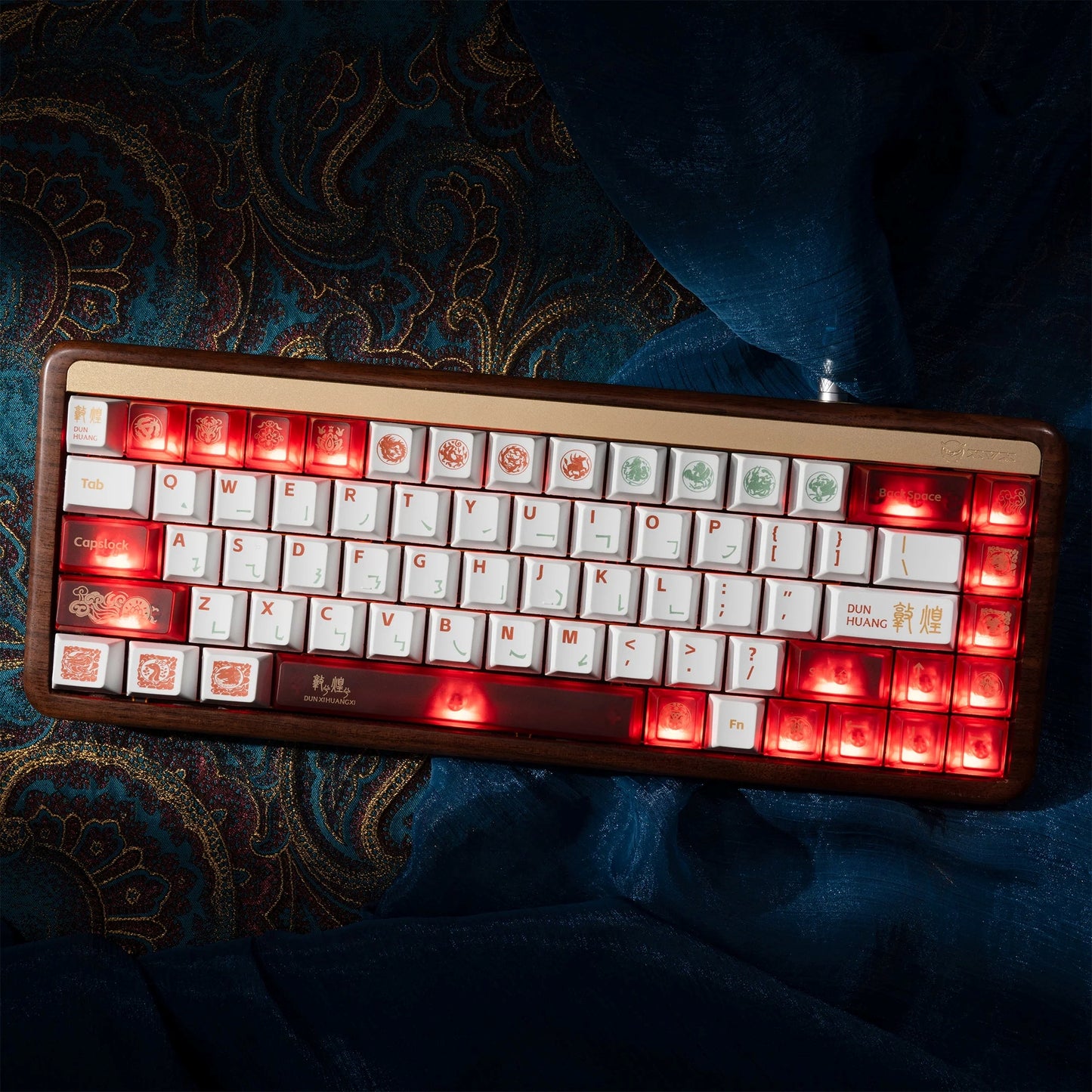 Premium Silk Road Sanctuary Cherry PBT Keycaps