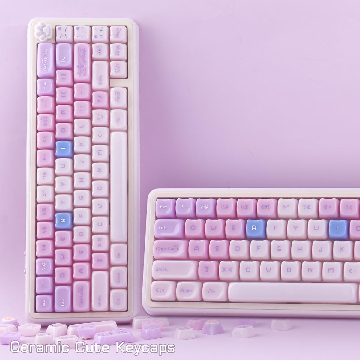 Jade Purple Cat  MAO Keycaps