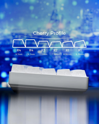 Womier Forged Carbon White Side Backlit Cherry keycaps