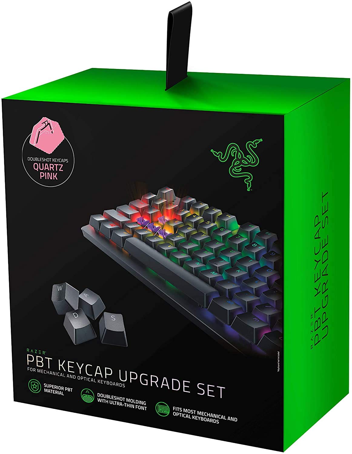 PRICE DROP Razer PBT Keycap Upgrade Set - Quartz Pink Shinethrough