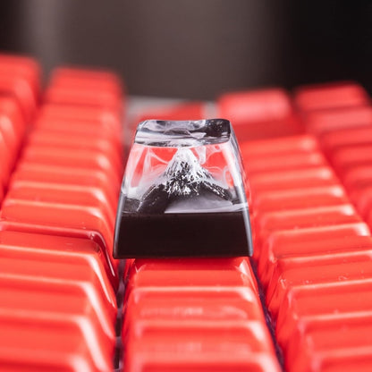Snow Mount Fuji Resin Artisan 1u Keycap