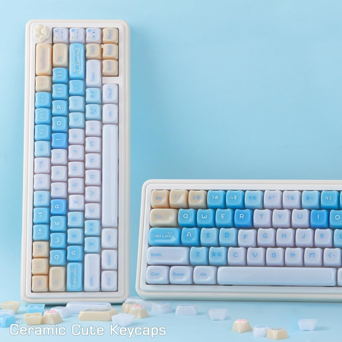 Jade Sea Salt Cat Keycaps