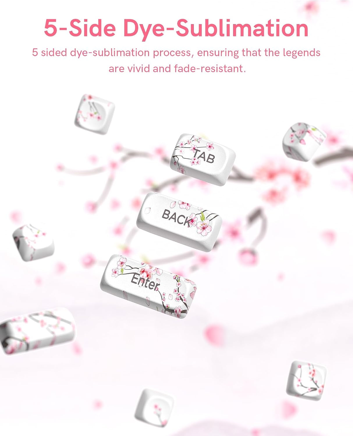 Womier Mount Fuji Cherry Blossom MOA PBT Keycaps