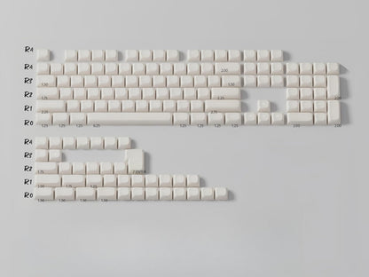 White Jade Translucent SA Profile Doubleshot Keycap