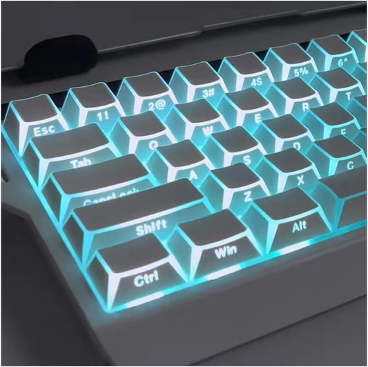 White Prism Side Backlit Cherry PBT Keycaps