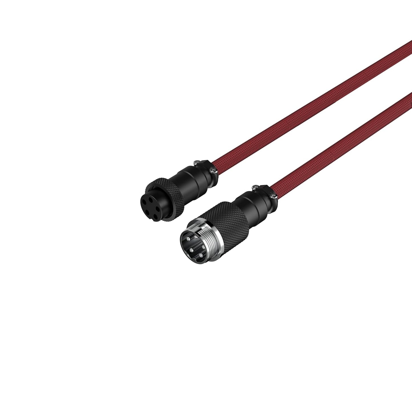 HyperX Coiled Cable Stylish Design, 5-Pin Aviator Connector Red Black/Blue White/Green White