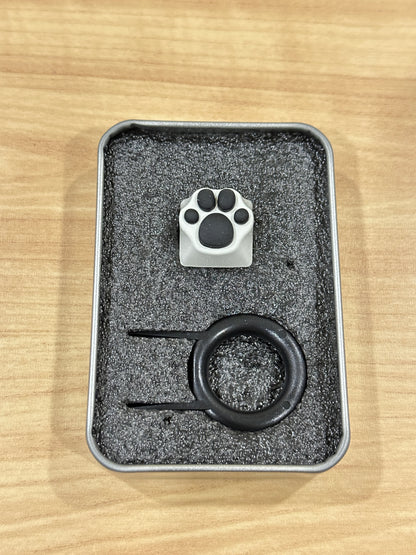 Kitty Paw Silicone Aluminum Alloy Cute Artisan Keycap 1u