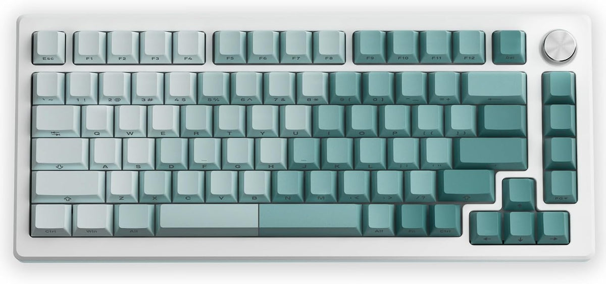 XVX Cyan Gradient X-Axis Series Side-Printed Cherry Profile Backlit Keycaps