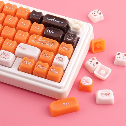 XVX House Calico Cat Themed MAO Profile Keycaps