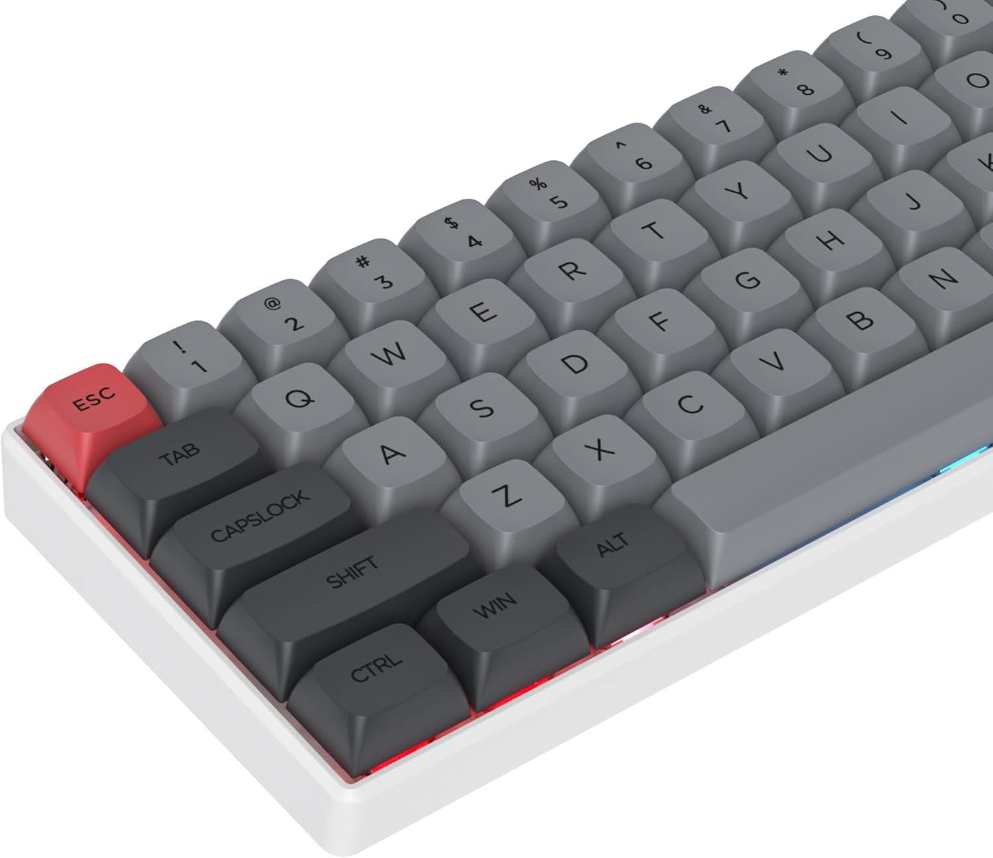 Grey Red Premium XDA PBT Keycaps