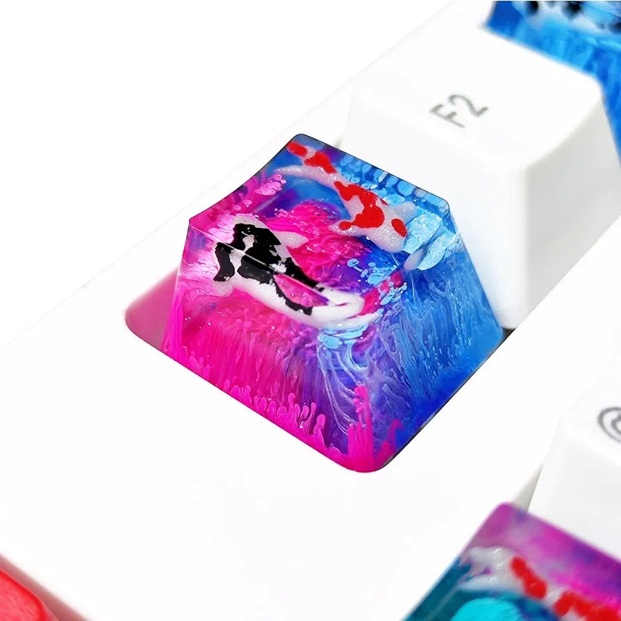 Koi Fish Resin Artisan Keycap Esc 1U