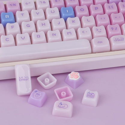 Jade Purple Cat  MAO Keycaps