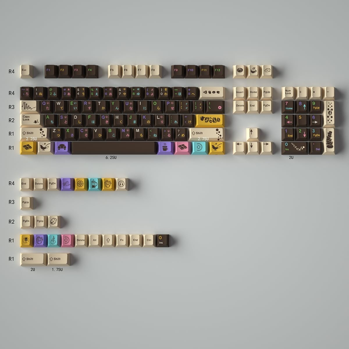 Choco Donuts Cherry PBT Keycaps