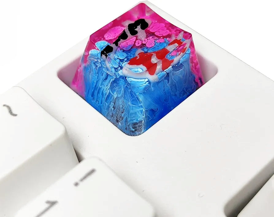 Koi Fish Resin Artisan Keycap Esc 1U